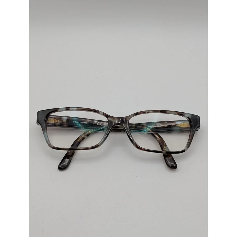 Tory Burch TY2080 Eyeglasses Frames Only Blue Tortoise Full Rim Gold Logo 53mm
